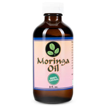 Load image into Gallery viewer, Moringa Oil 8oz Glass Bottle - 100% Pure, Cold - Pressed, Food Grade Edible - Moringa Energy Life
