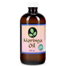 Load image into Gallery viewer, Moringa Seed Oil 100% Pure, Cold - Pressed 16 oz Glass Bottle Food Grade edible. Get a free Moringa gift with every purchase! - Moringa Energy Life
