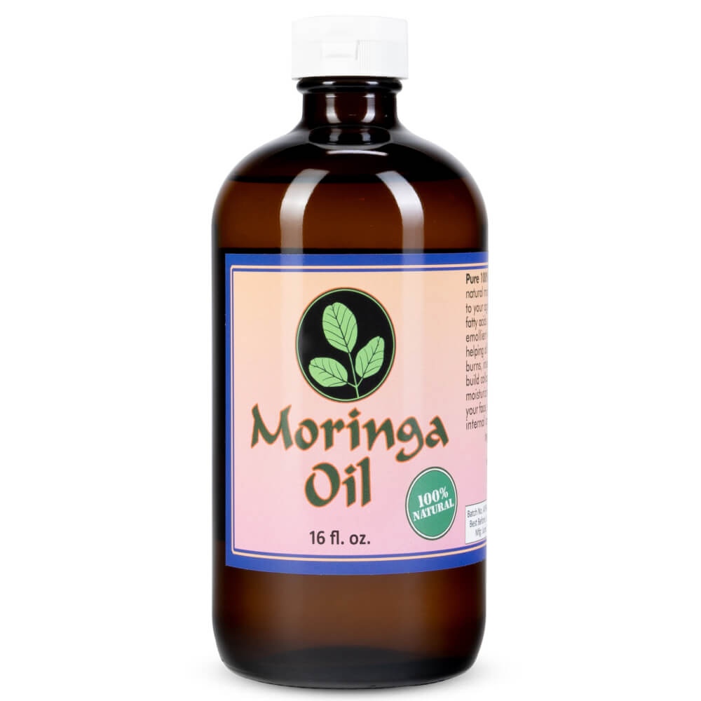 Moringa Seed Oil 100% Pure, Cold - Pressed 16 oz Glass Bottle Food Grade edible. Get a free Moringa gift with every purchase! - Moringa Energy Life