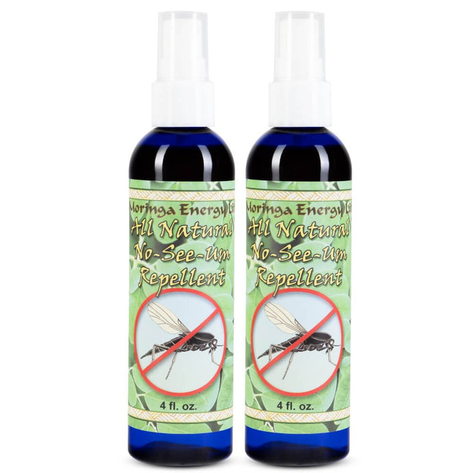 Natural Insect Repellent - Two 4 oz bottles of Moringa All Natural Bug Spray for Noseeum Mosquito Flies Deep Woods Outdoor - Moringa Energy Life