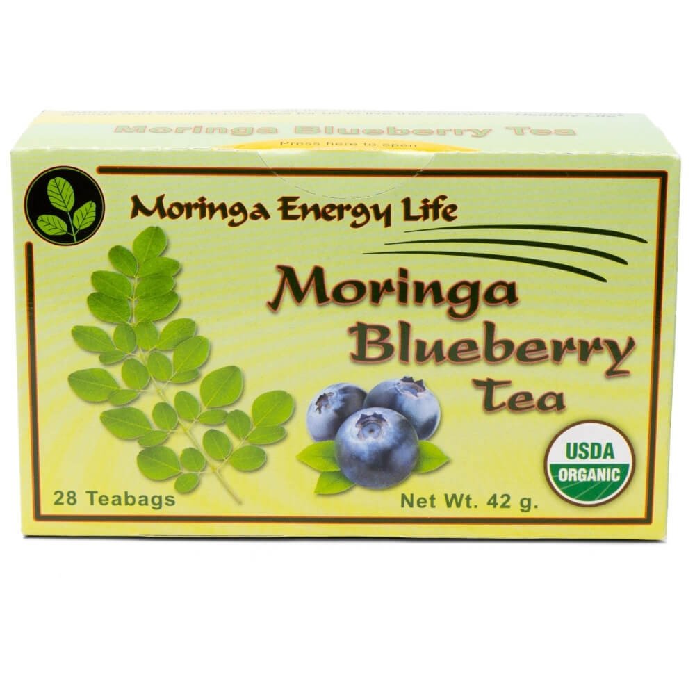 USDA Organic Moringa Blueberry Tea bags (28) - Moringa Energy Life